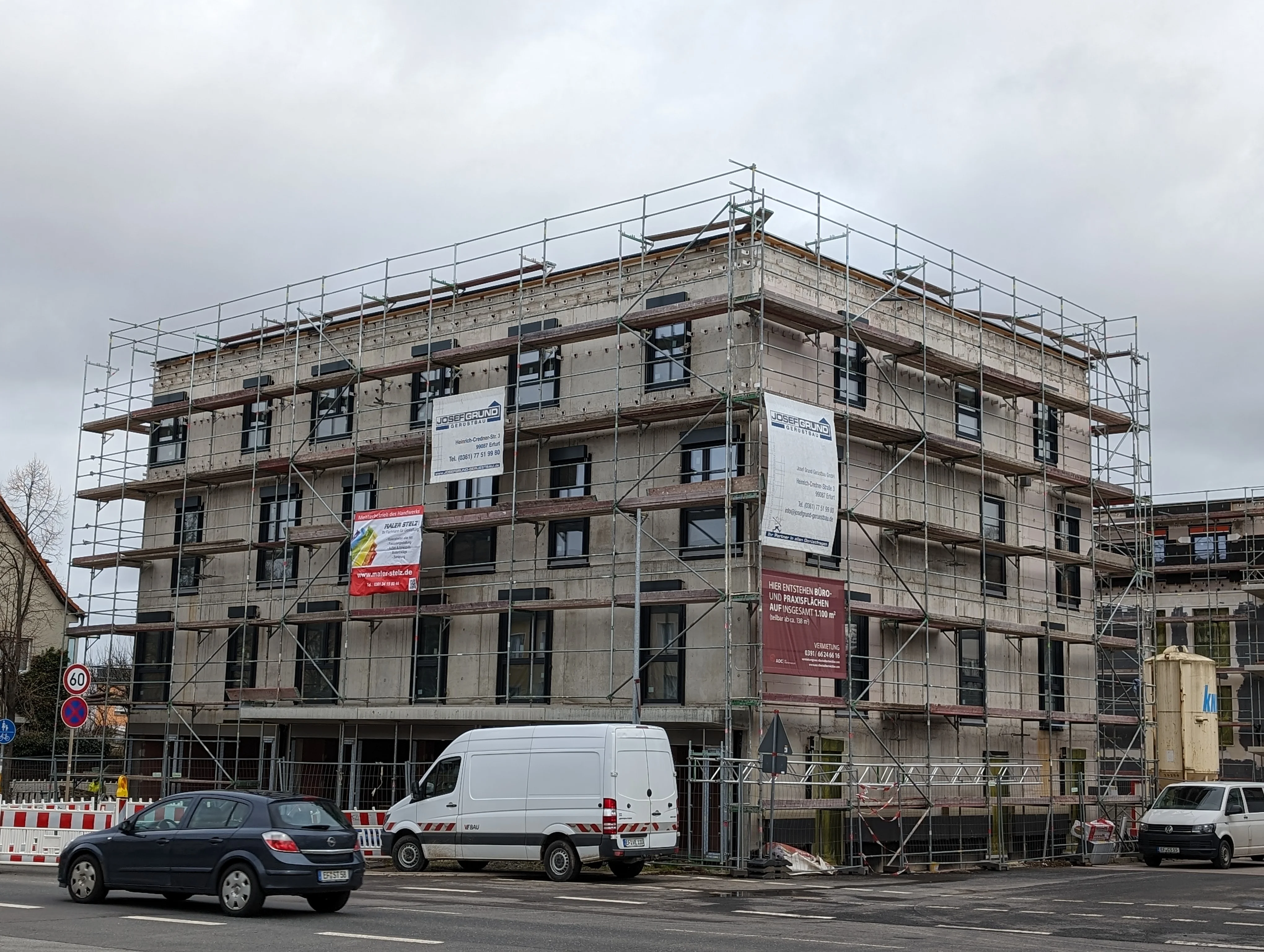 Fassadenarbeiten Gerüst Baustelle Maler Stelz GmbH Erfurt