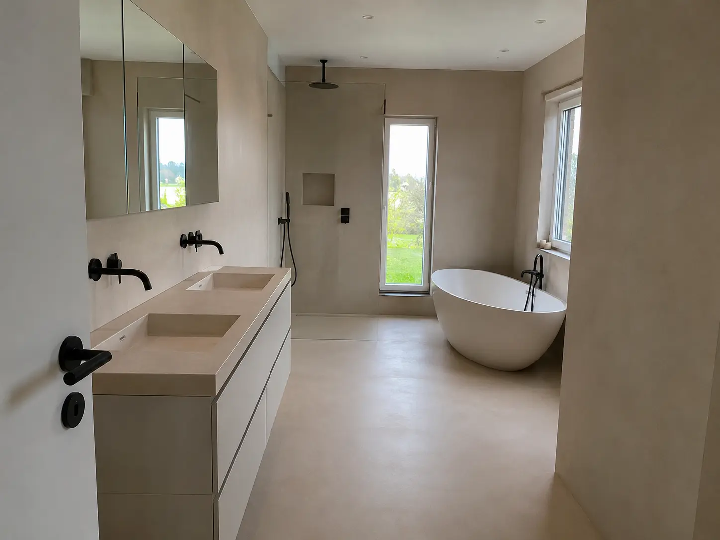 Fugenloses Badezimmer Betonoptik Erfurt – nahtlose Oberfläche für modernes Bad