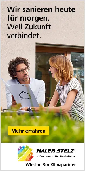 STO Klimapartner Kampagne der Maler Stelz GmbH: Wir sanieren heute für morgen, weil Zukunft verbindet